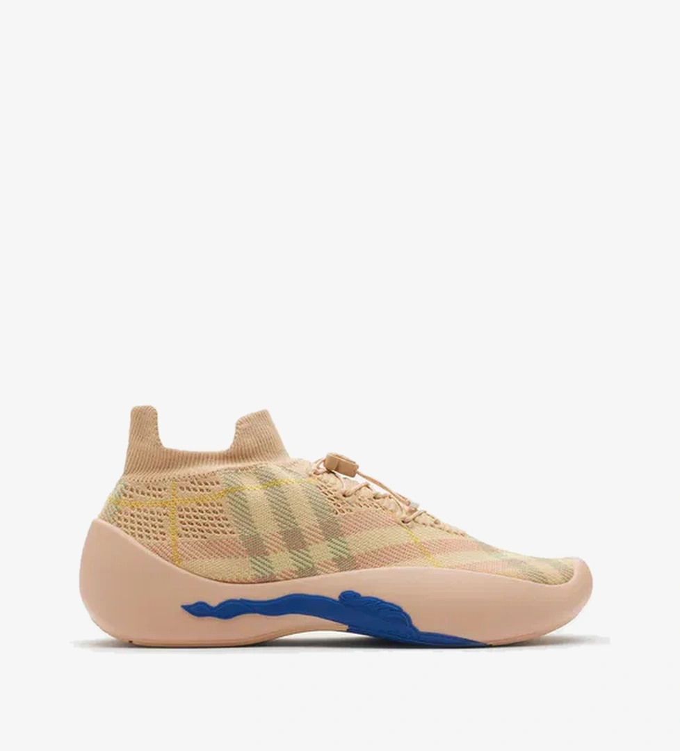 Burberry Neptune Knit Kadın Krem Sneakers - Görsel 1