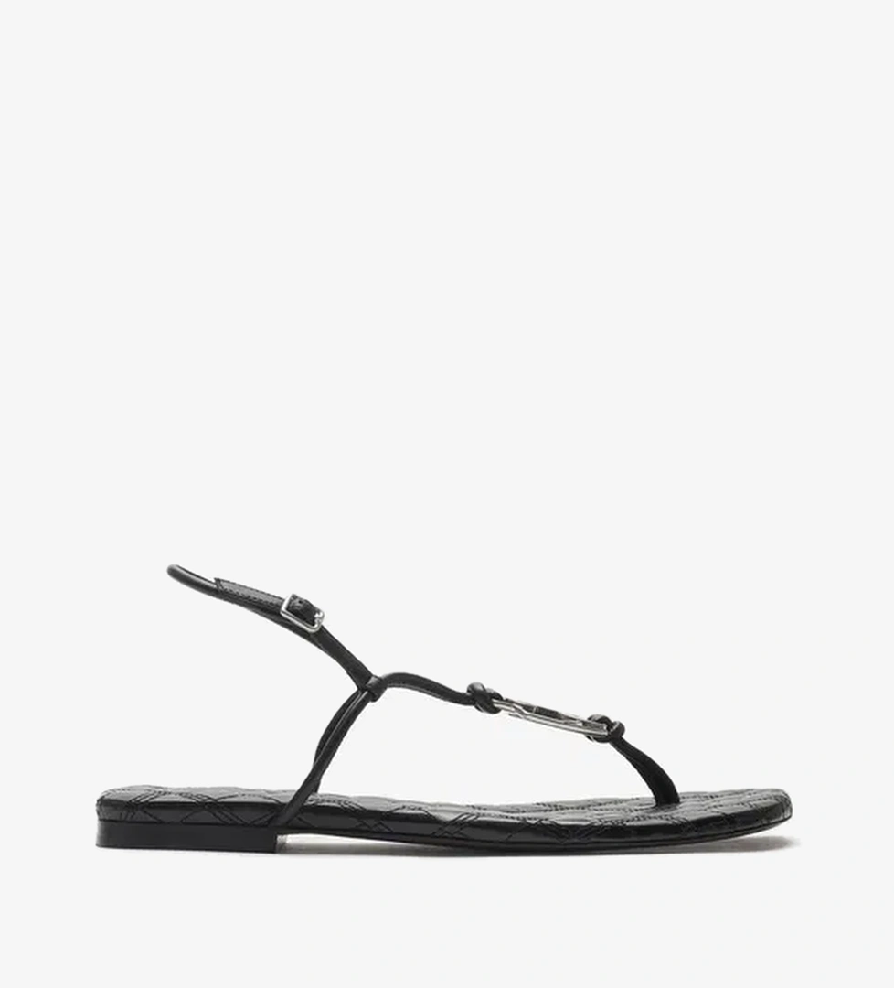 Burberry Burberry Leather Ronda Low Kadın Siyah Sandalet model görseli