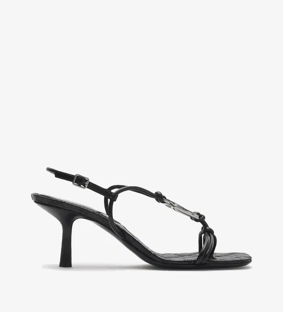 Burberry Burberry Leather Ronda Mid Kadın Siyah Sandalet model görseli