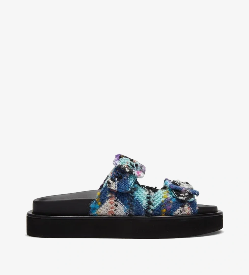 Missoni Missoni Kadın Mavi Yün Karışımlı Sandalet Occasion'da! Mavi - 1. görsel