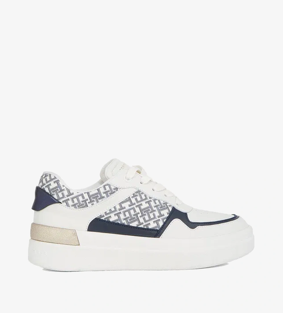 Tommy Hilfiger Tommy Hilfiger Lux Court Monogram Kadın Beyaz Sneaker model görseli