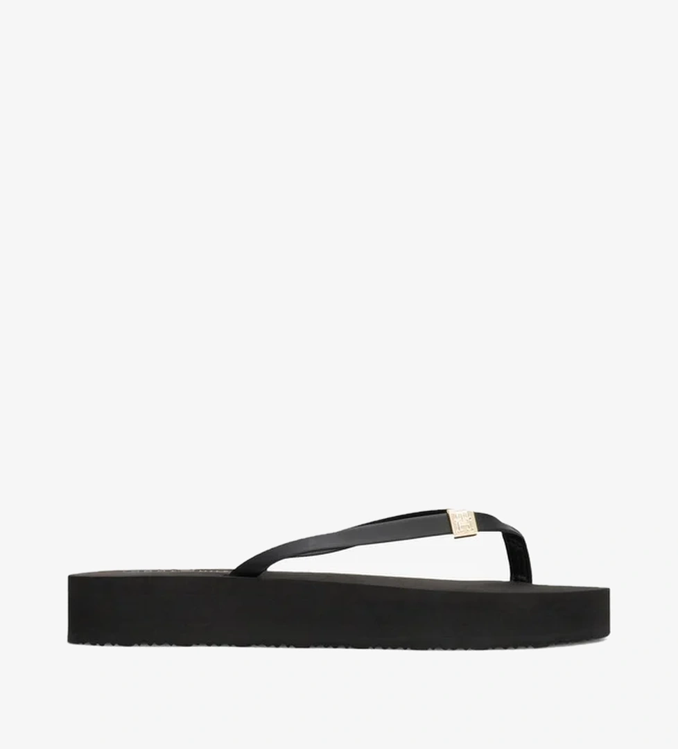 Tommy Hilfiger Tommy Hilfiger Elevated Chic Beach Kadın Siyah Terlik Occasion'da! Siyah - 1. görsel