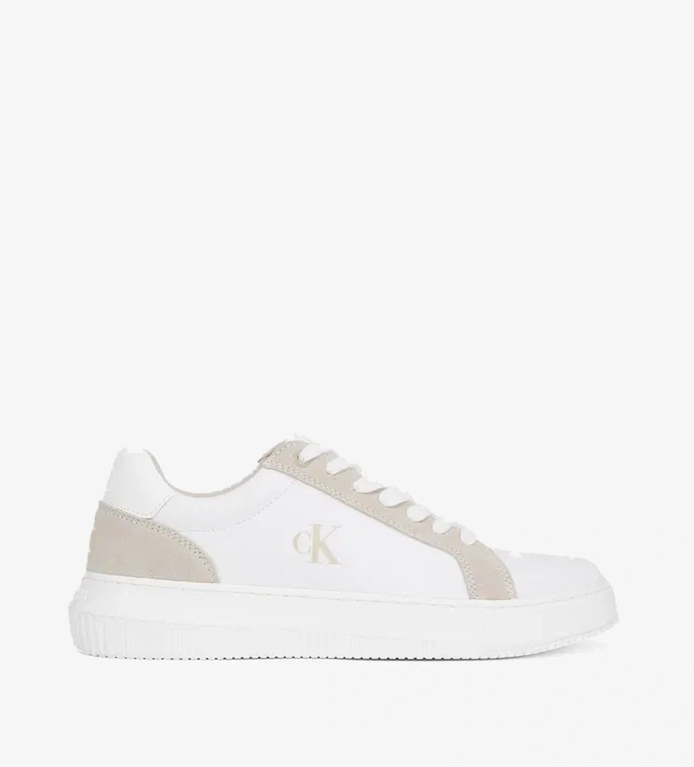 Calvin Klein Chunky Cupsole Canvas Erkek Krem Sneaker - Görsel 1