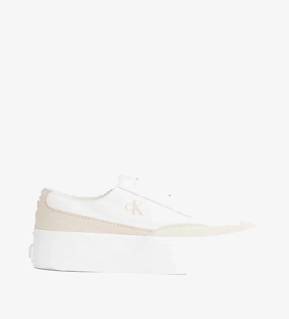 Calvin Klein Vulcanic Flatform Low Mix Kadın Beyaz Sneaker