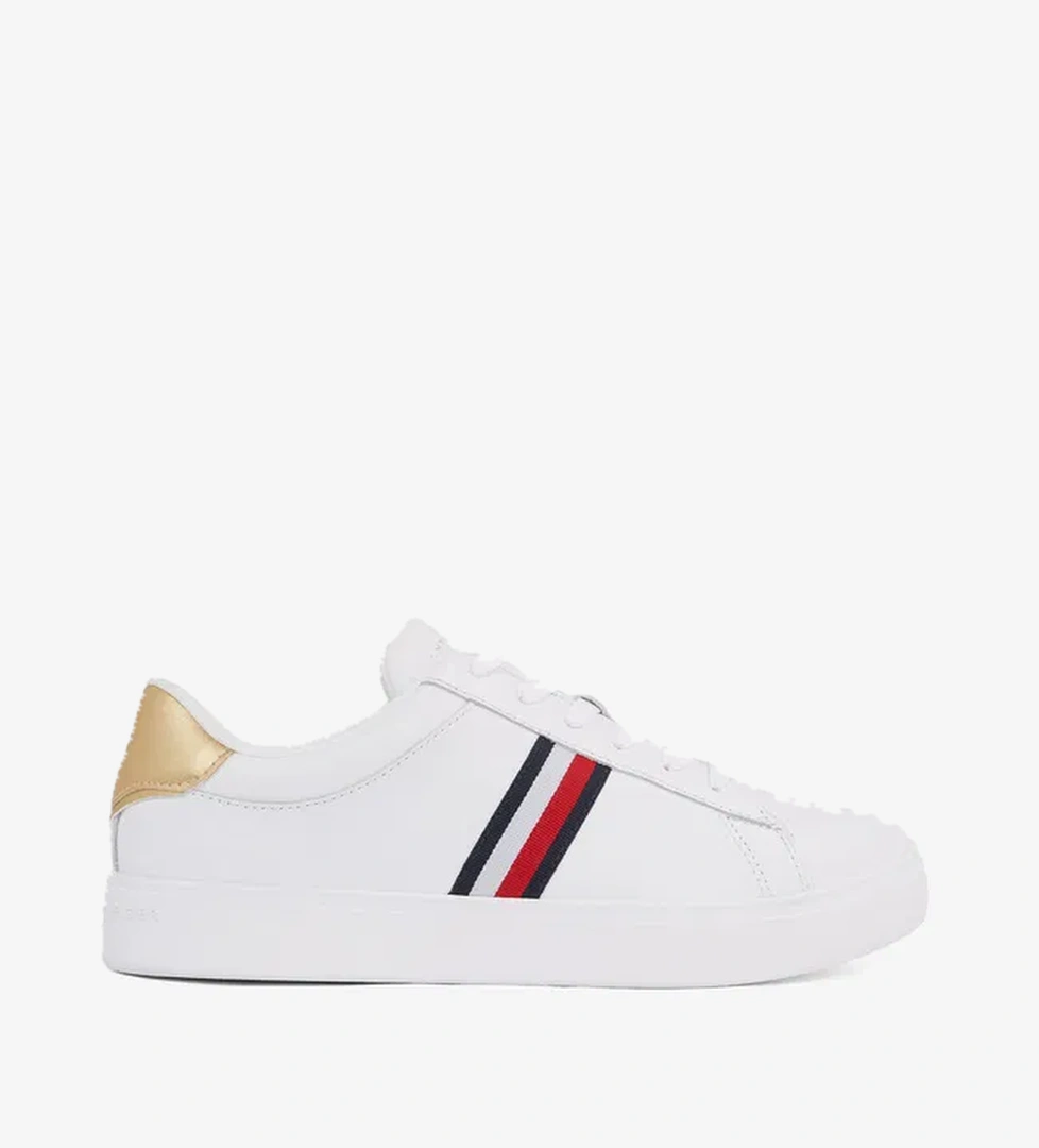 Tommy Hilfiger Essential Court Strps Kadın Beyaz Sneaker