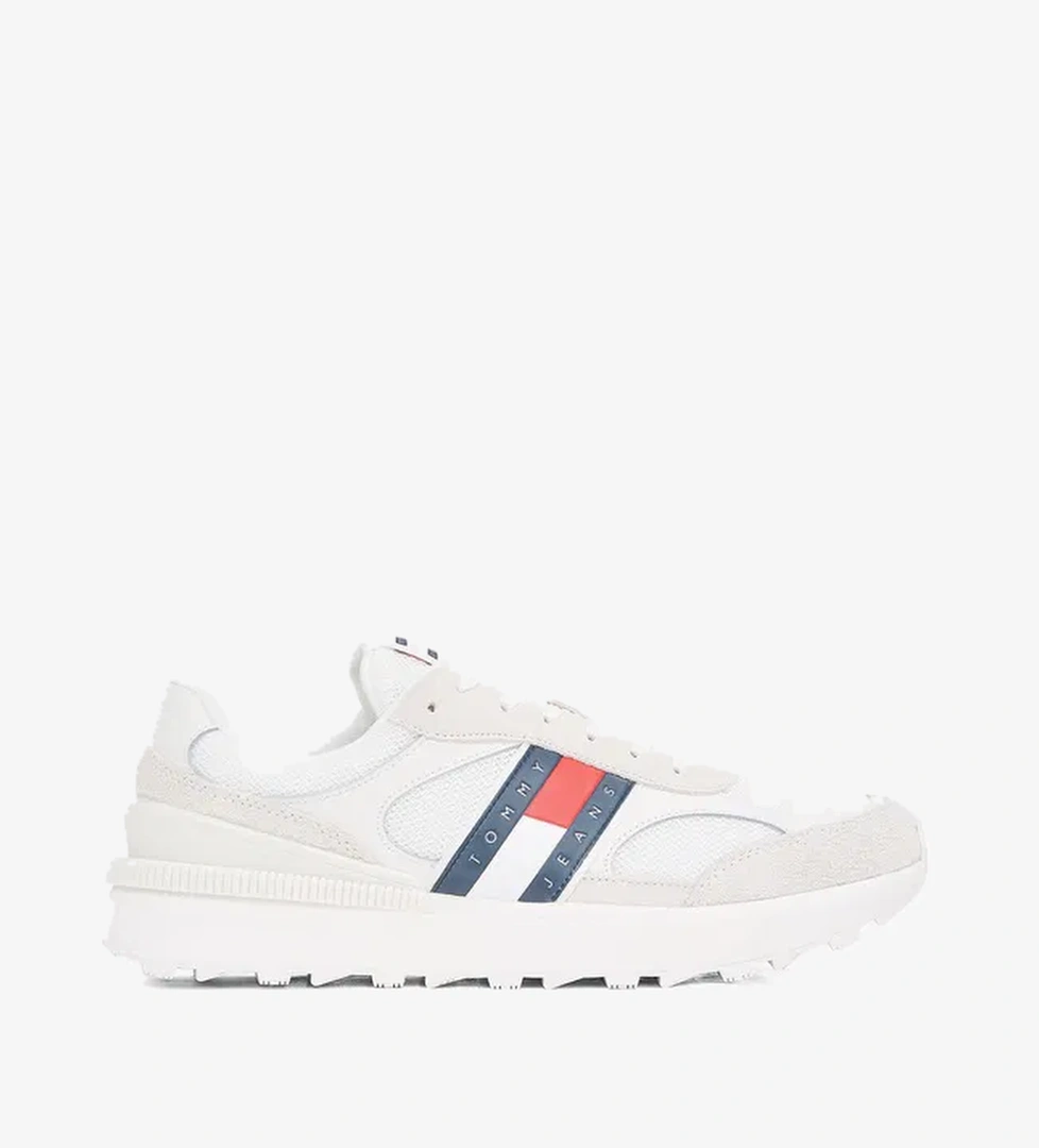 Tommy Hilfiger Technical Runner Ess Erkek Beyaz Sneaker