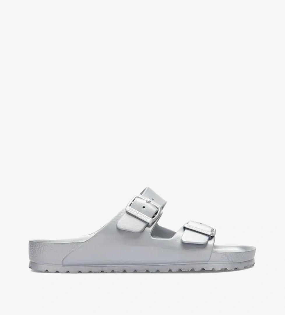 Birkenstock Arizona Eva Metallic Çift Bantlı Erkek Gri Plaj Terliği