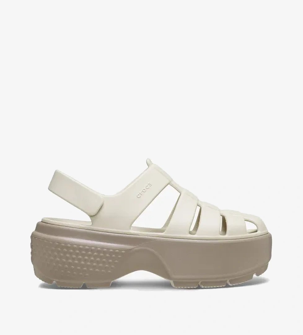 Crocs Stomp Fisherman Kadın Bej Sandalet - Görsel 1