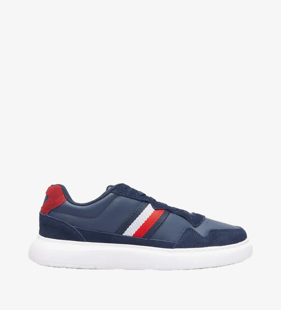 Tommy Hilfiger Tommy Hilfiger Light Cupsole Lth Mix Stripes Erkek Lacivert Sneaker model görseli