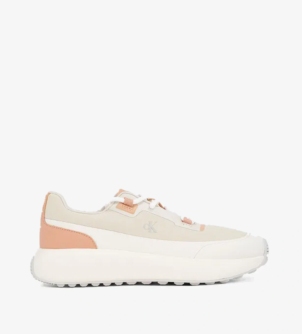 Calvin Klein Athleisure Runner Laceup Nt Kadın Bej Sneaker - Görsel 1