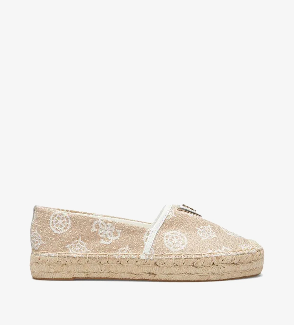 Guess Jolandon Logo Kadın Krem Espadril