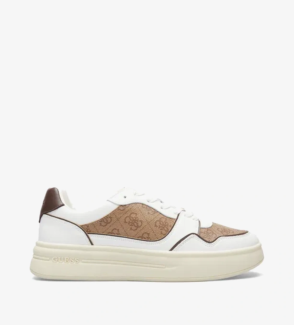 Guess Winno Ii Leather Erkek Bej Sneaker - Görsel 1