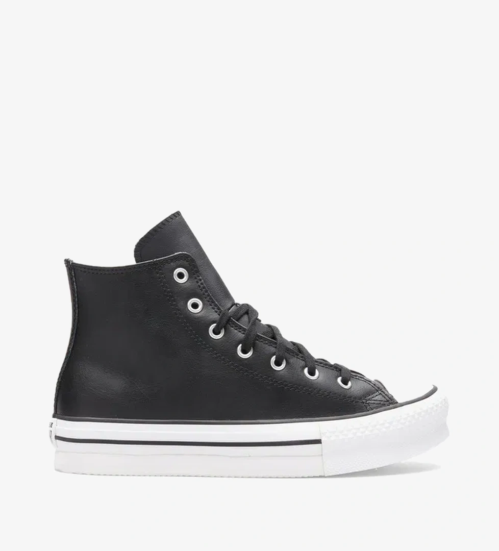 Converse Chuck Taylor All Star Eva Lift Platform Çocuk Siyah Deri Sneaker