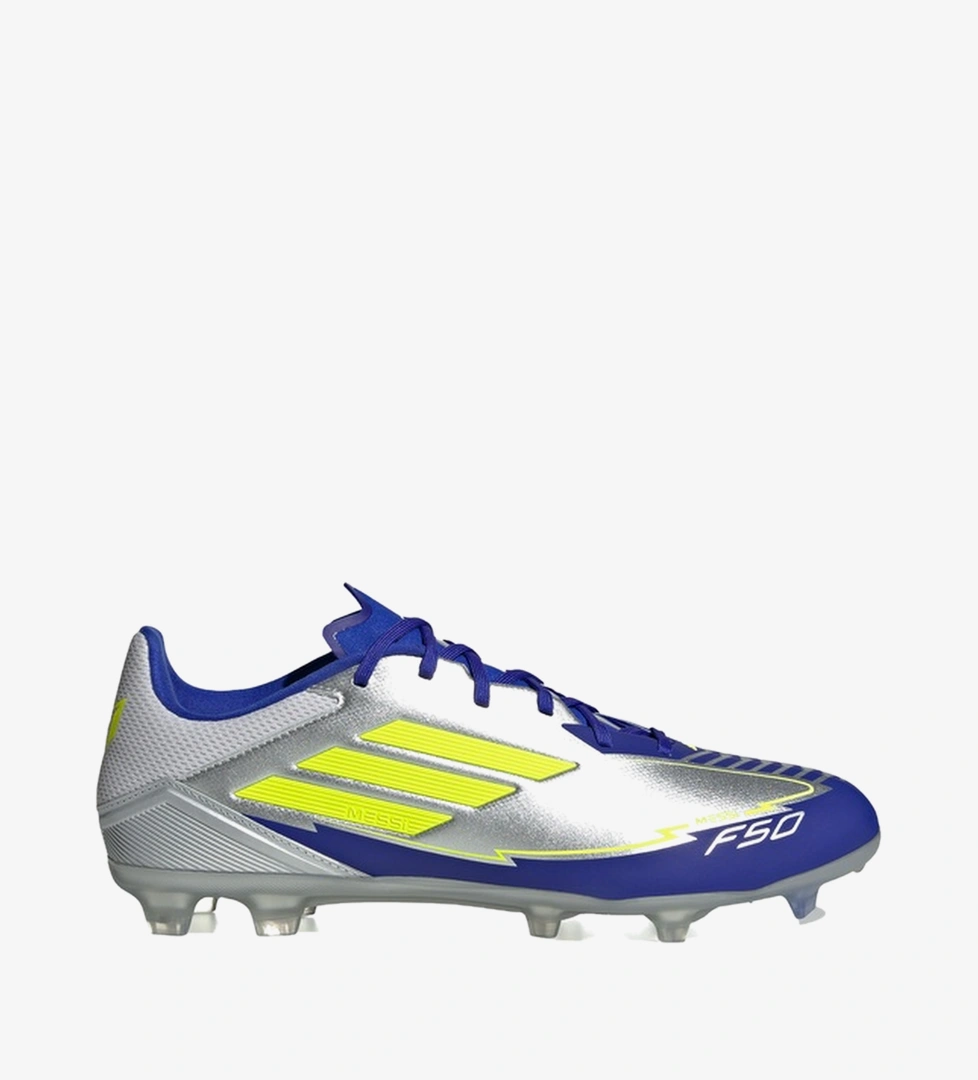 adidas F50 League Messi Erkek Gri Çim Saha Kramponu