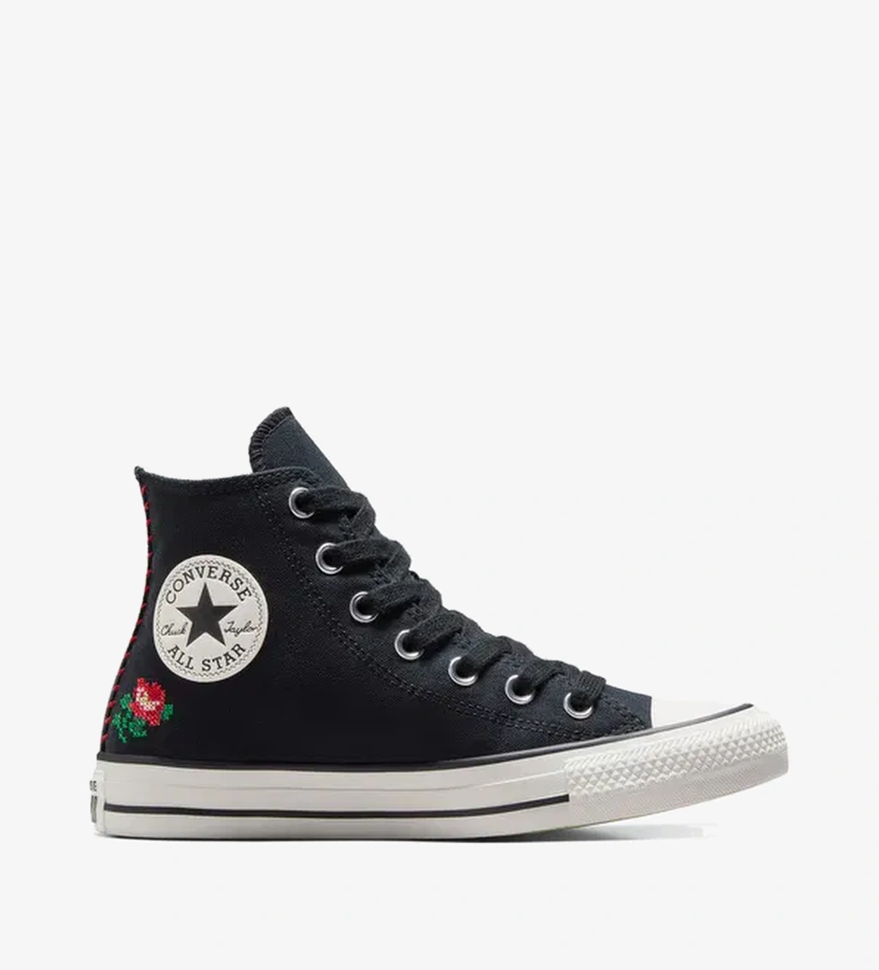 Converse Converse Chuck Taylor Rose Cross Stich Unisex Siyah Sneaker model görseli