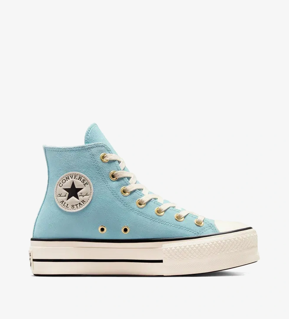 Converse Converse Chuck Taylor All Star Lift Kadın Mavi Süet Platform Sneaker model görseli