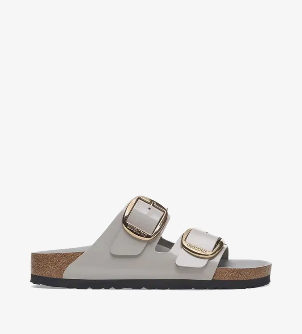 Birkenstock Arizona Big Buckle Nl High Shine Kadın Bej Terlik - Görsel 1