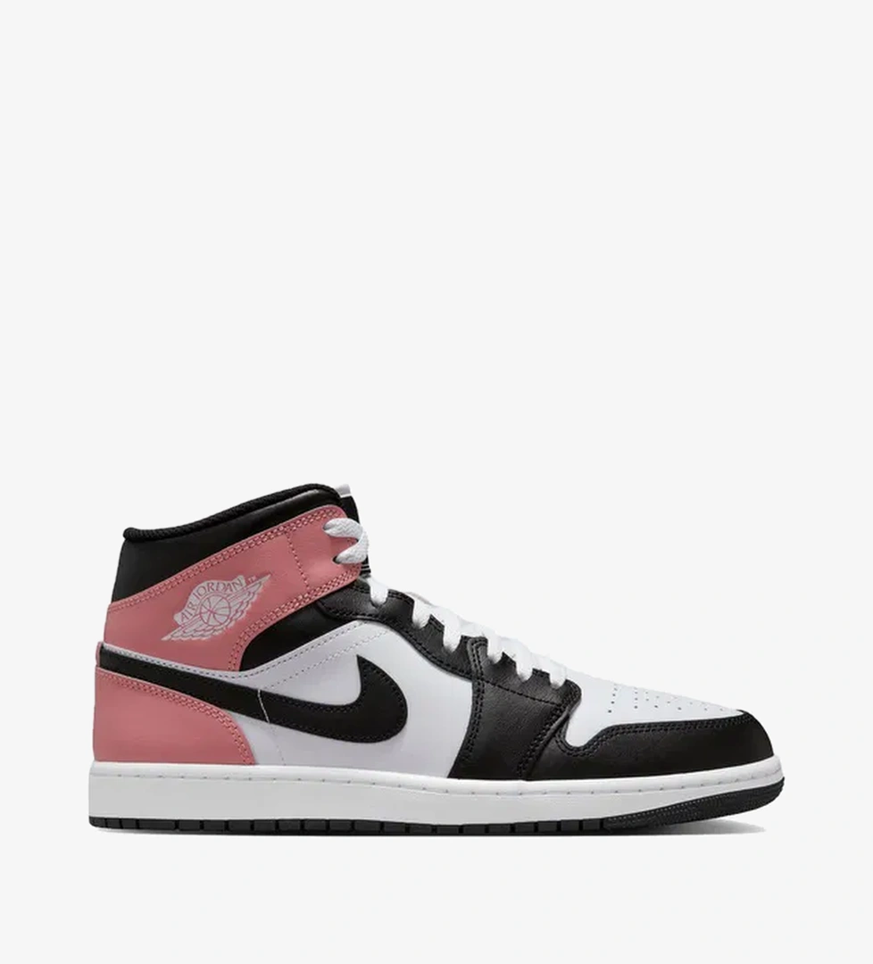 Nike Air Jordan 1 Mid Erkek Siyah Bilekli Sneaker
