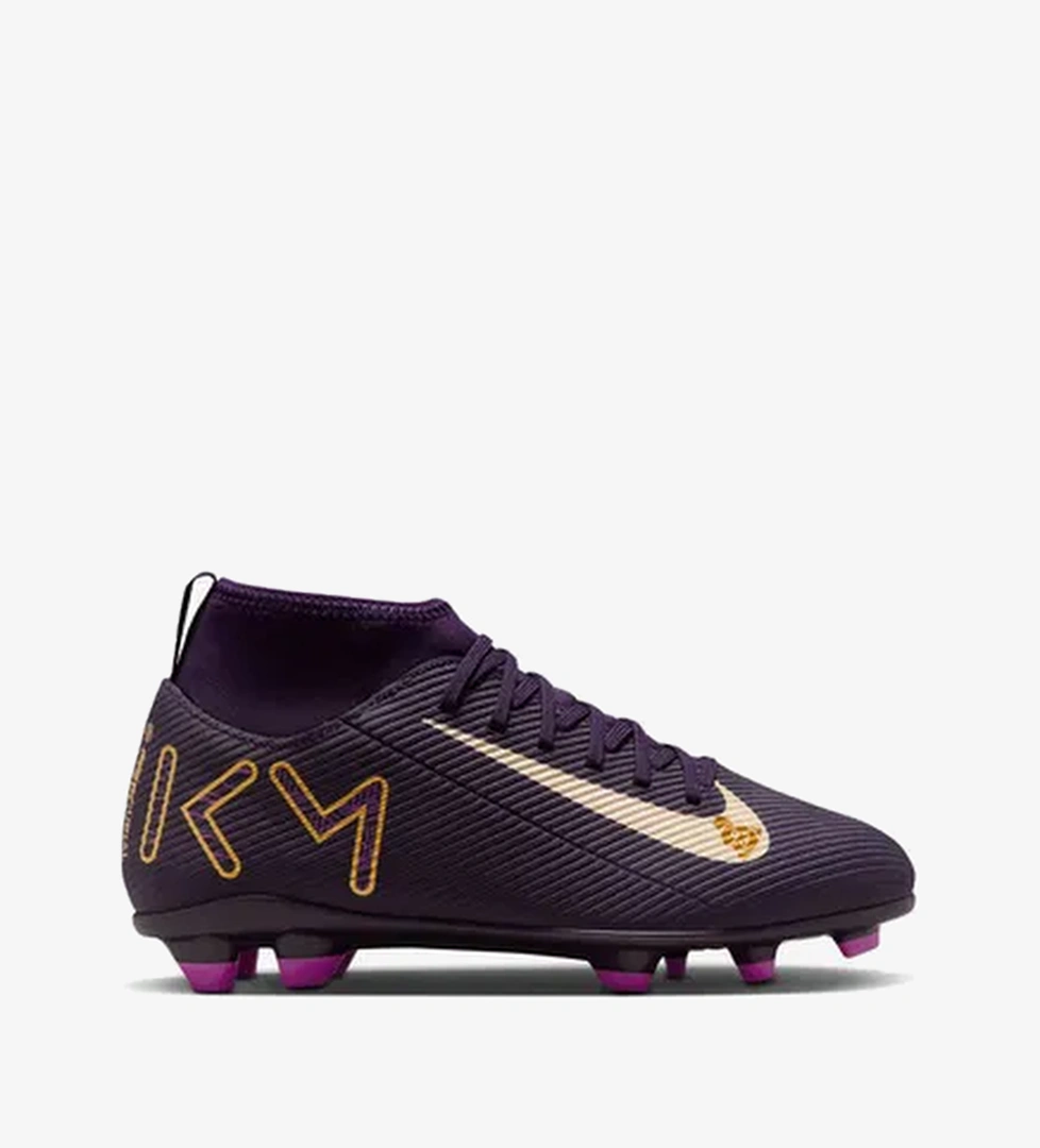 Nike Jr. Mercurial Superfly 10 Club "Kylian Mbappe" Çocuk Mor Çim Saha Kramponu - Görsel 1