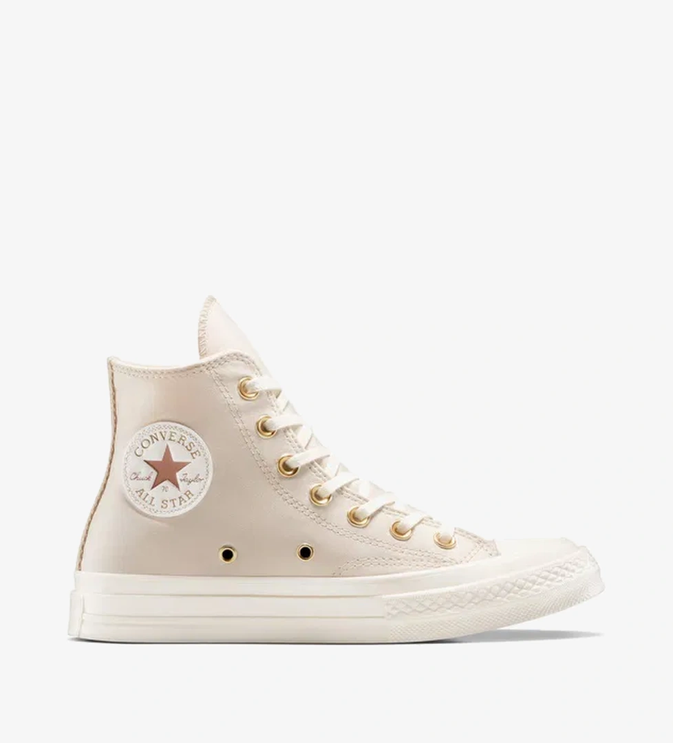 Converse Chuck 70 Metallic Patch Unisex Krem Sneaker - Görsel 1
