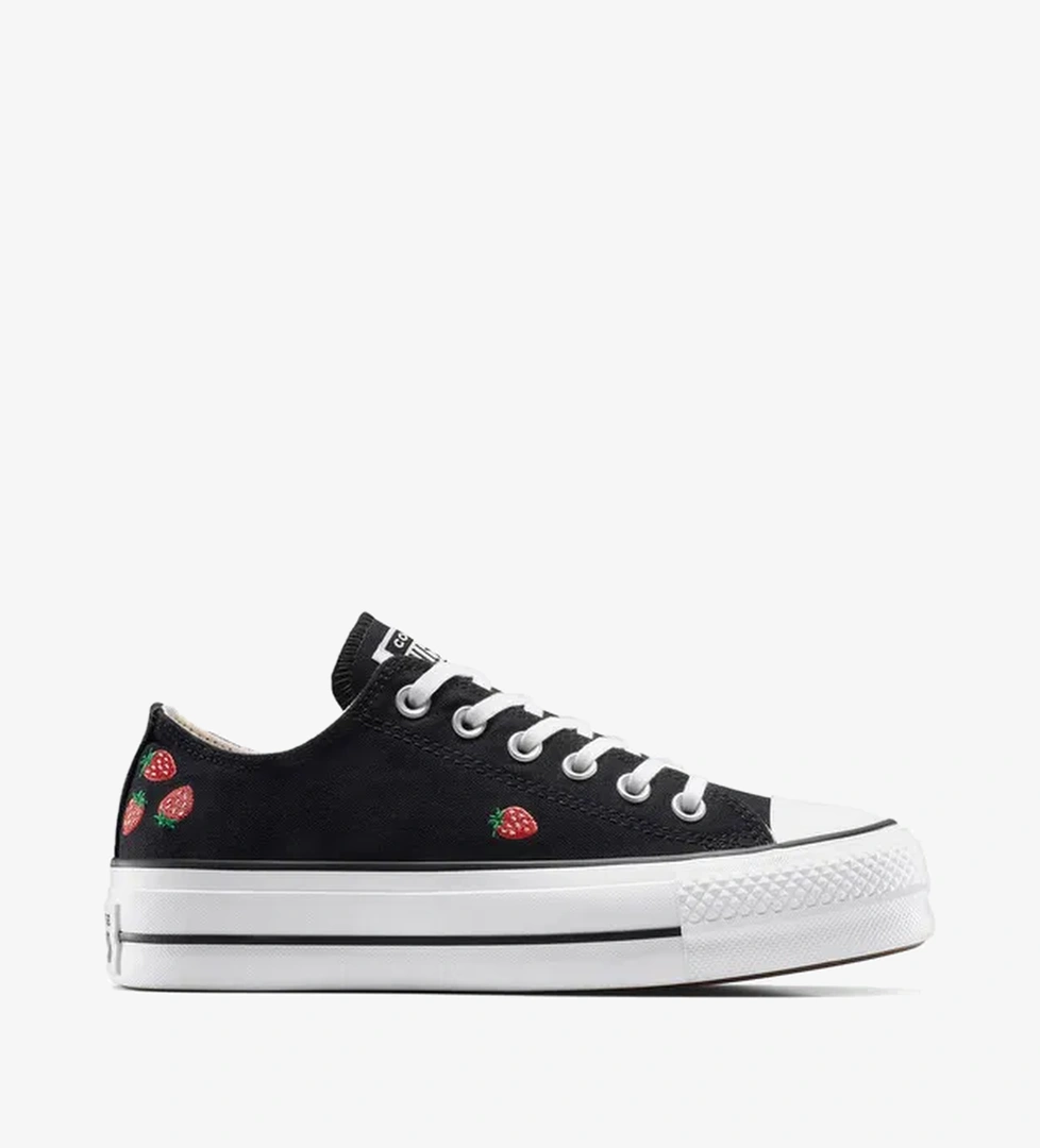 Converse Chuck Taylor All Star Lift Strawberries Unisex Siyah Sneaker - Görsel 1