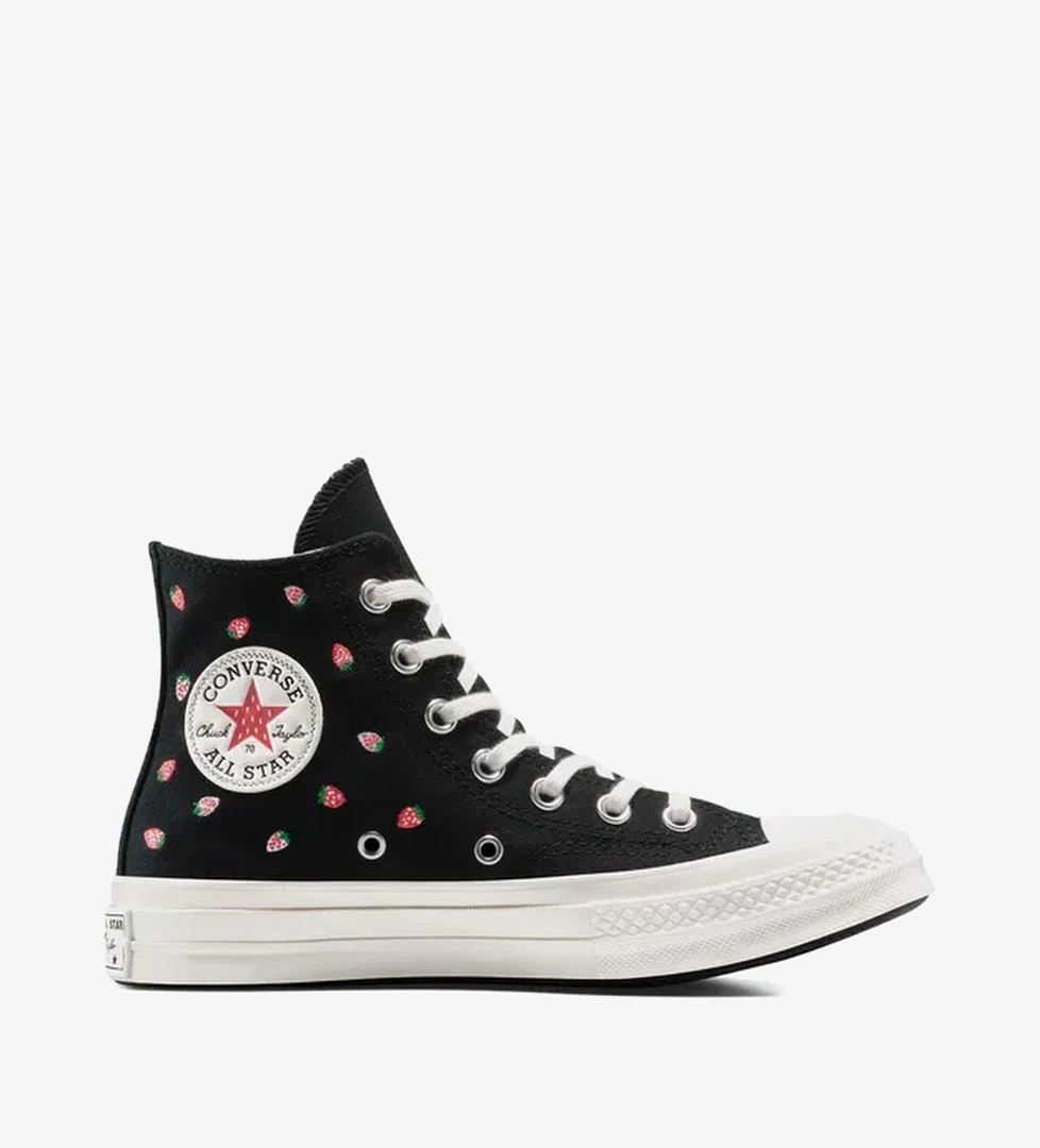 Converse Chuck 70 Strawberries Unisex Siyah Sneaker - Görsel 1
