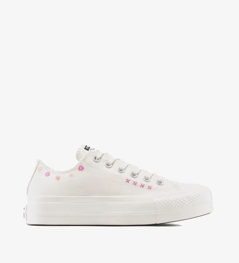 Converse Convese Chuck Taylor All Star Lift Floral Embroıdery Embroidery Low Top Unisex Krem Sneaker model görseli