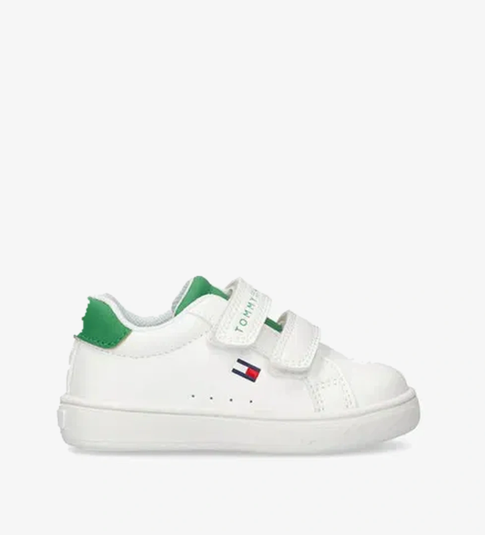 Tommy Hilfiger Flag Velcro Bebek Beyaz/Yeşil Spor Ayakkabı