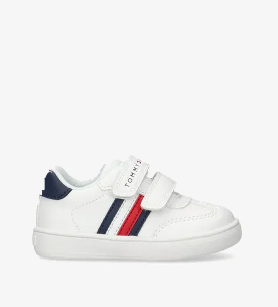Tommy Hilfiger Flag and Hook Loop Bebek Beyaz Spor Ayakkabı