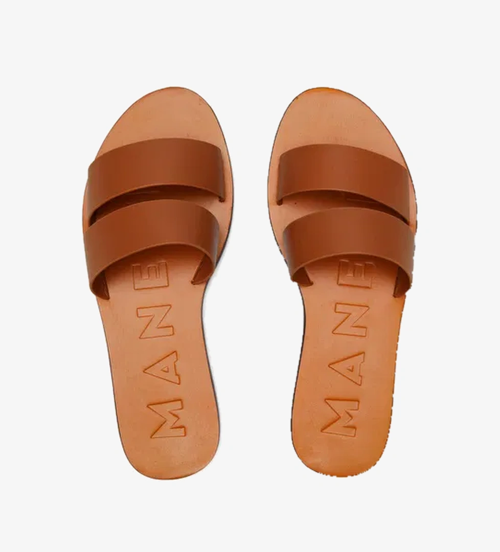 Manebi Kadın Kahverengi Terlik - Görsel 1