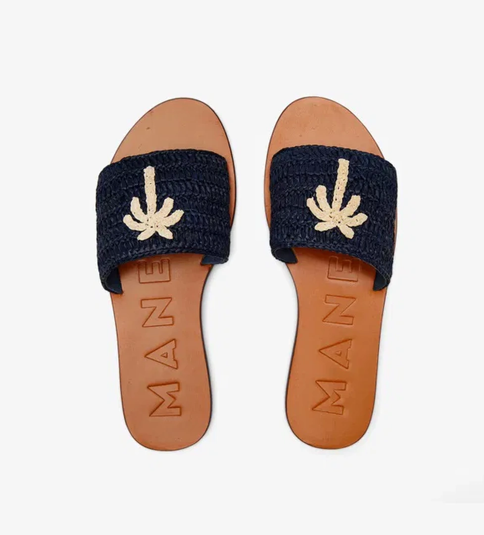 Manebi Kadın Lacivert Terlik - Görsel 1