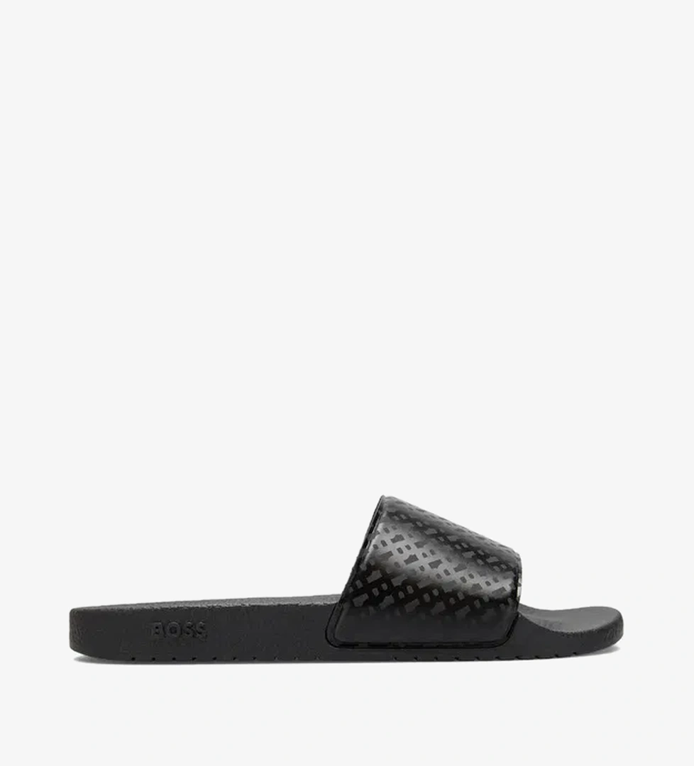 Boss Aryeh Slid Erkek Siyah Terlik