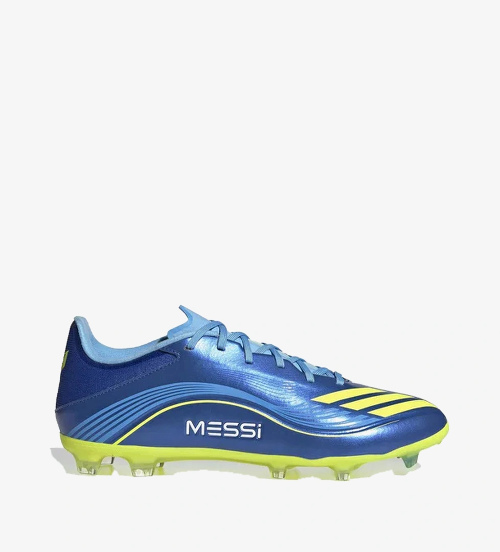 adidas F50 Messi League Firm-Multi Ground Erkek Mavi Çim Saha Kramponu