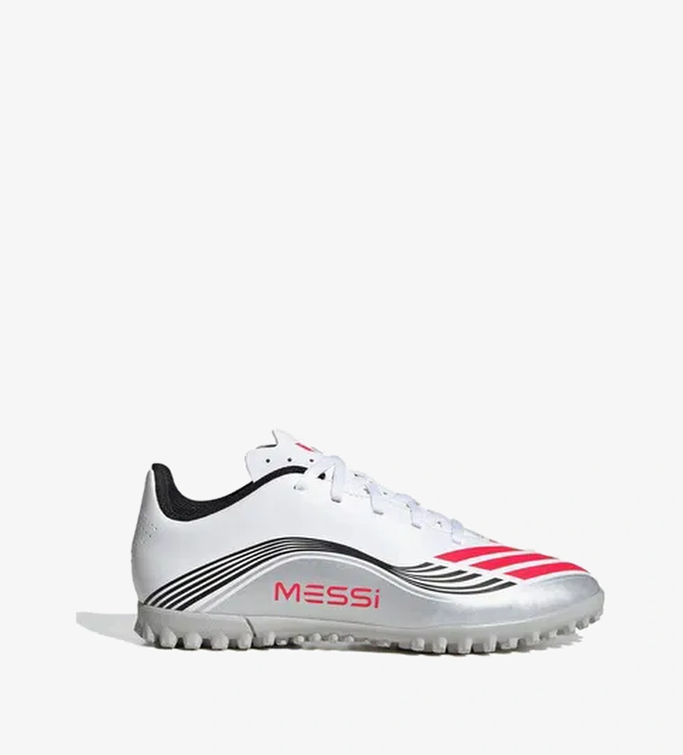 adidas F50 Messi Club Çocuk Beyaz Halı Saha Kramponu - Görsel 1