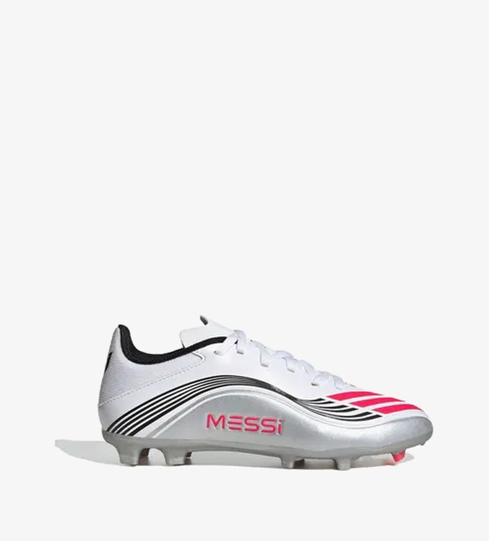 adidas F50 Messi League Firm-Multi Ground Çocuk Beyaz Çim Saha Kramponu - Görsel 1