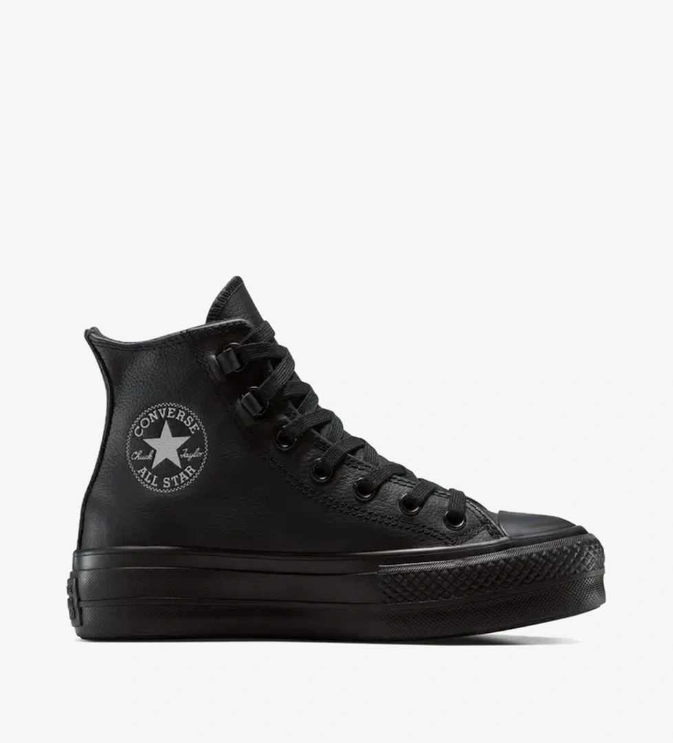 Converse Chuck Taylor All Star Lift Leather High Top Kadın Siyah Sneaker