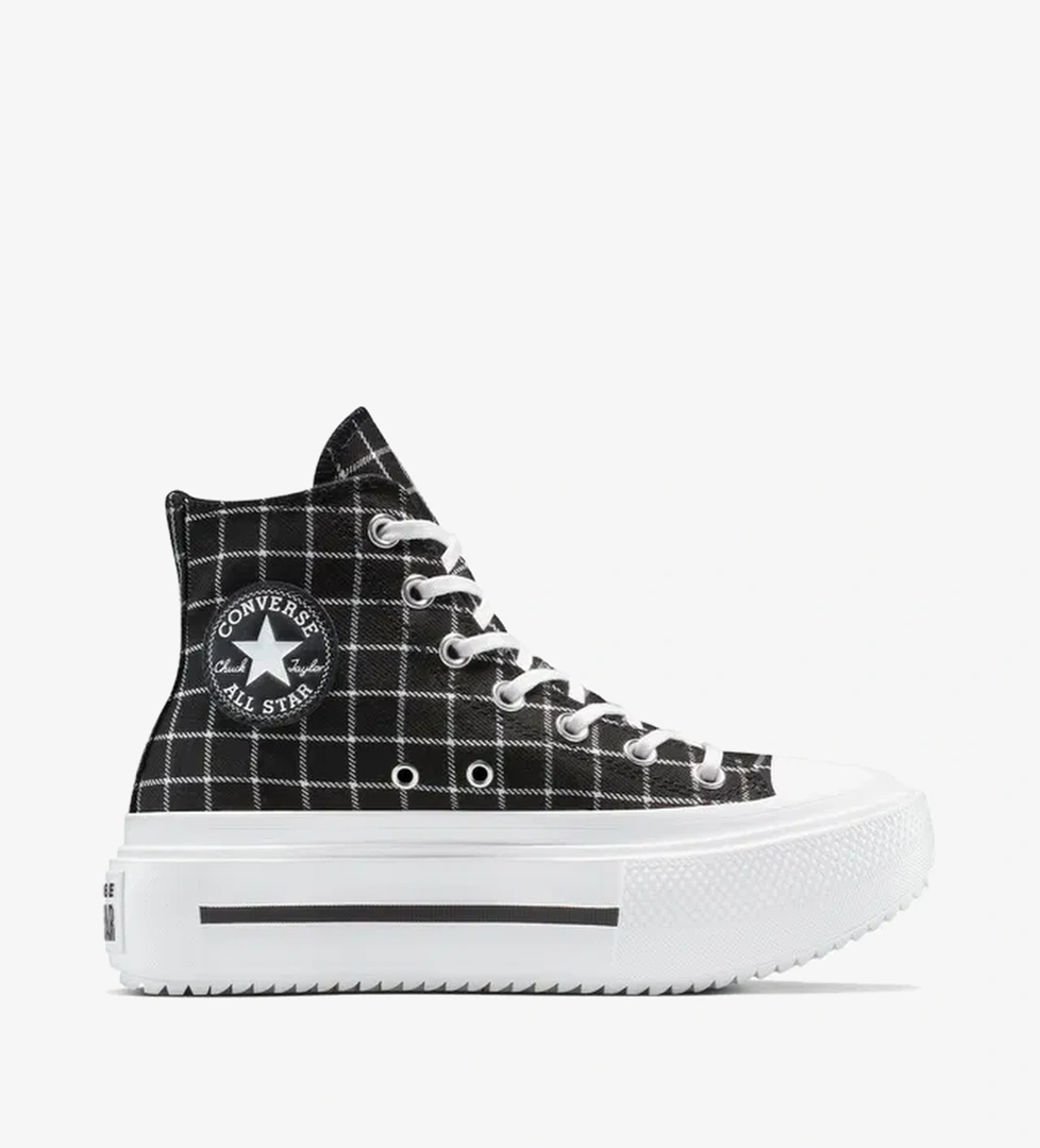 Converse Chuck Taylor All Star Lift Double Stack Platform Kadın Siyah Sneaker - Görsel 1