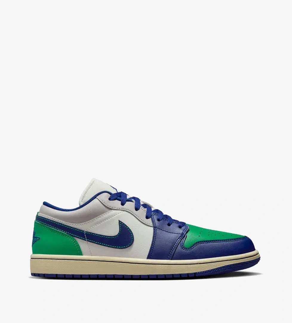 Nike Air Jordan 1 Low Erkek Lacivert/Yeşil Spor Ayakkabı - Görsel 1