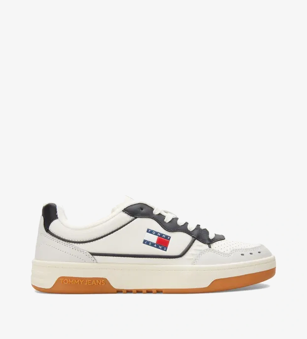 Tommy Hilfiger Cupsole Leather Erkek Bej Spor Ayakkabı - Görsel 1