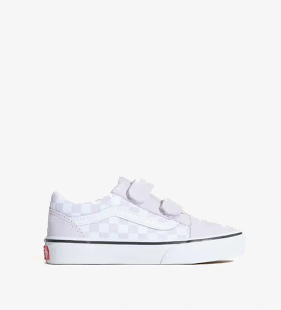 Vans Old Skool V Checkered Çocuk Mor Sneaker - Görsel 1