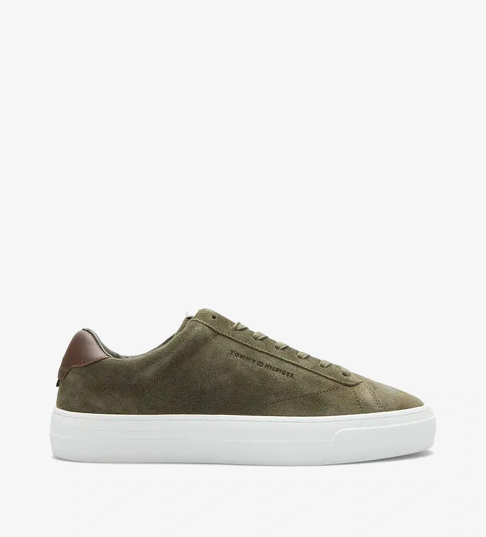 Tommy Hilfiger Tommy Hilfiger Premium Cupsole Suede Erkek Haki Sneaker | Occasion Haki - 1. görsel