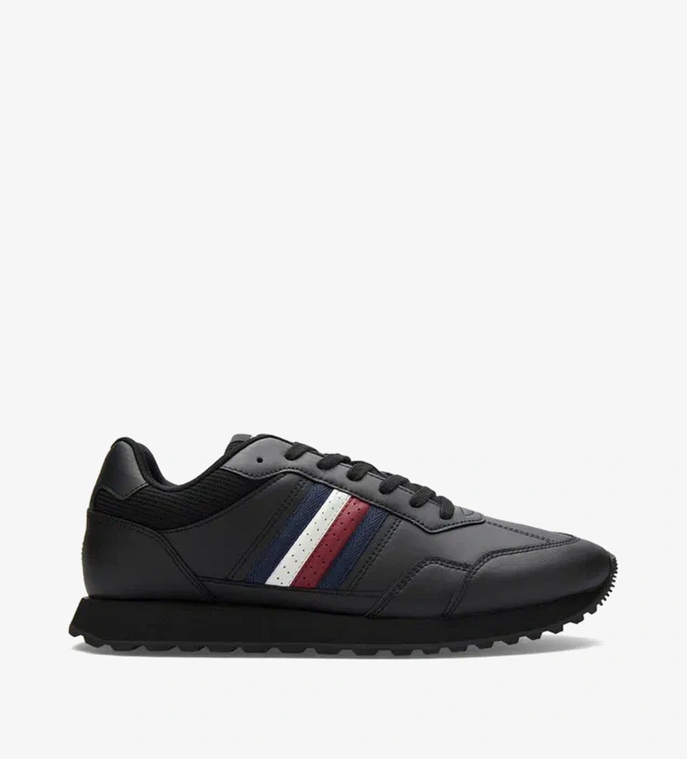 Tommy Hilfiger Tommy Hilfiger New Runner Eva Leather Erkek Siyah Sneaker | Occasion Siyah - 1. görsel
