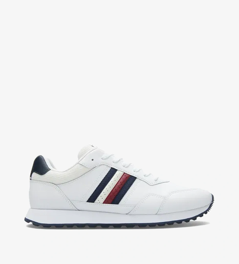Tommy Hilfiger Tommy Hilfiger New Runner Eva Leather Erkek Beyaz Sneaker | Occasion Beyaz - 1. görsel