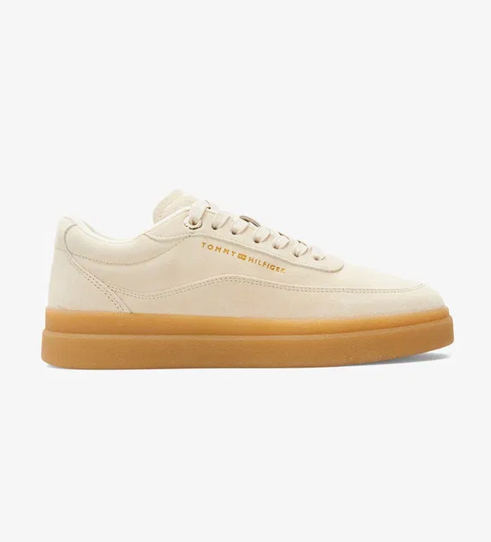 Tommy Hilfiger Tommy Hilfiger Modern Court Suede Kadın Bej Sneaker | Occasion Bej - 1. görsel