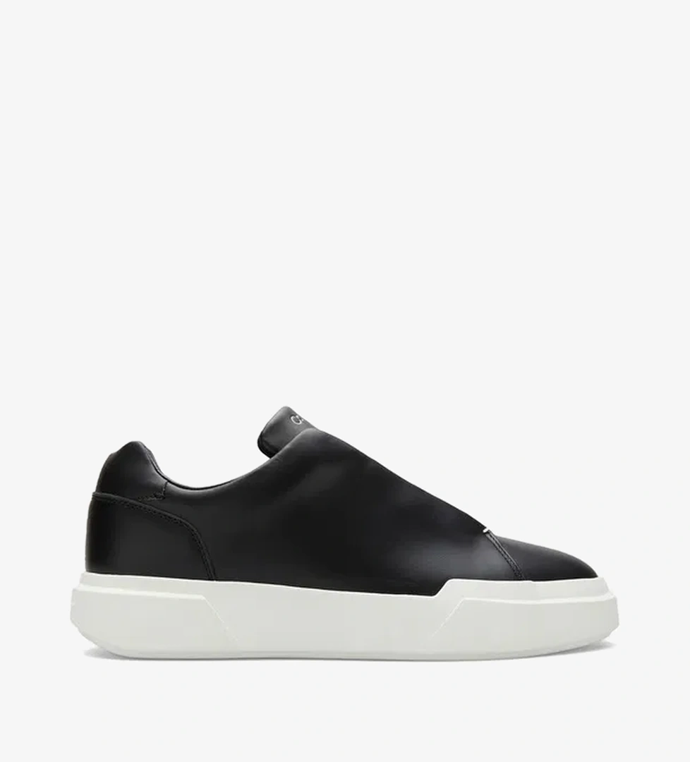 Calvin Klein Chunky Cupsole Hide Lace Up  Erkek Siyah Sneaker - Görsel 1