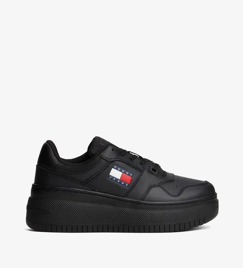 Tommy Hilfiger Tommy Hilfiger Tommy Jeans New Retro Basket Kadın Siyah Sneaker | Occasion Siyah - 1. görsel