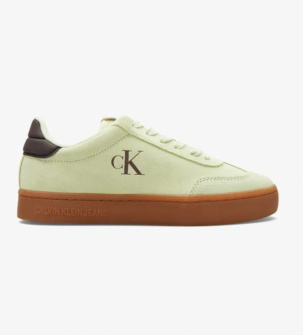 Calvin Klein Classic Cupsole Mix In Kadın Yeşil Sneaker - Görsel 1