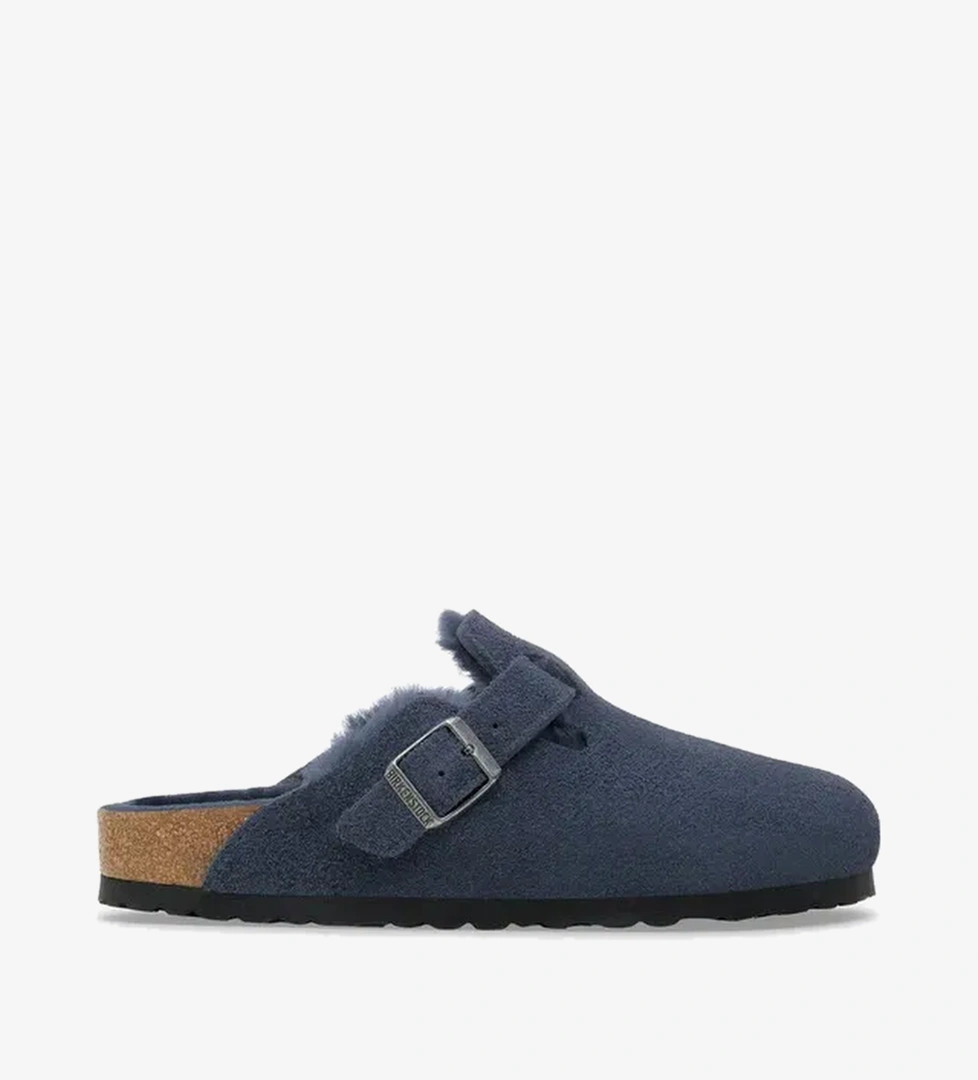 Birkenstock Birkenstock Boston VL Shearling Unisex Lacivert Terlik Sandalet & Terlik | Occasion Lacivert - 1. görsel