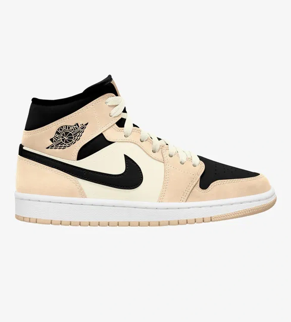 Jordan Air 1 Mid Barely Orange Kadın Bej Spor Ayakkabı