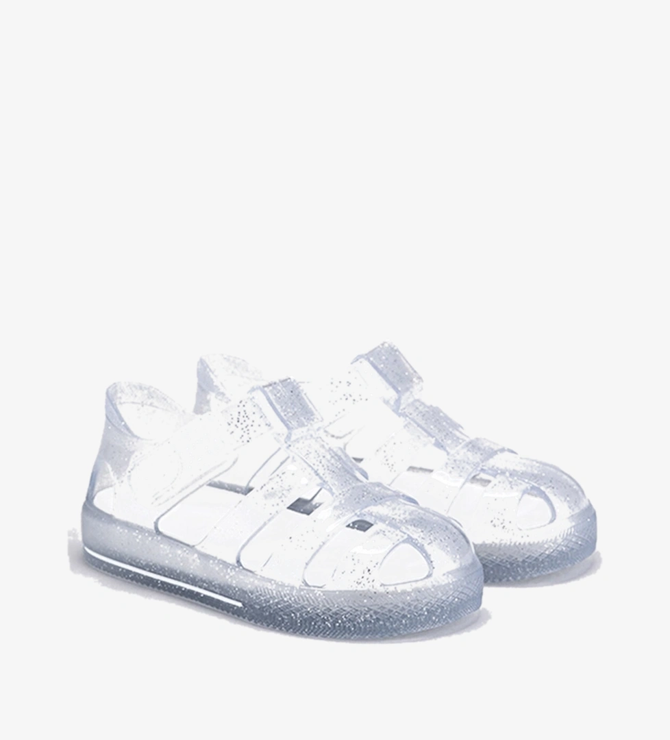 Igor Cırtlı Çocuk Star Glitter Sandalet S10265 Beyaz